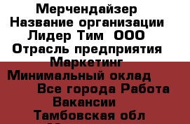 Мерчендайзер › Название организации ­ Лидер Тим, ООО › Отрасль предприятия ­ Маркетинг › Минимальный оклад ­ 22 000 - Все города Работа » Вакансии   . Тамбовская обл.,Моршанск г.